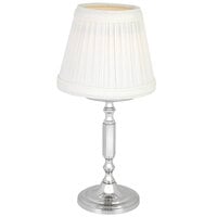 Sterno 80420 10 1/2" La Rue Silver Lamp with Marlowe Ivory Shade
