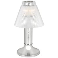 Sterno 80478 10" Paige Chrome Lamp with Duchess Clear Shade