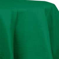 Creative Converting 923261 82" Emerald Green OctyRound Tissue / Poly Table Cover