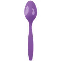 Creative Converting 6 1/8" Amethyst Heavy Weight Plastic Spoon - 24/Pack