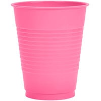 Creative Converting 28304281 16 oz. Candy Pink Plastic Cup - 240/Case