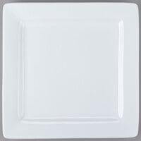 Libbey SL-40 Slate 12" Ultra Bright White Wide Rim Square Porcelain Plate - 6/Case
