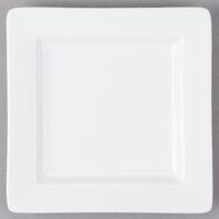 Libbey SL-6 Slate 6 1/4" Ultra Bright White Wide Rim Square Porcelain Plate - 36/Case