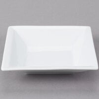 Libbey SL-12 Slate 12 oz. Ultra Bright White Wide Rim Square Porcelain Grapefruit Bowl - 24/Case