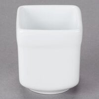 Libbey SL-52 Slate 2.5 oz. Ultra Bright White Square Porcelain Sampler Cube - 36/Case