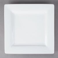 Libbey SL-10 Slate 10 5/8" Ultra Bright White Wide Rim Square Porcelain Plate - 12/Case