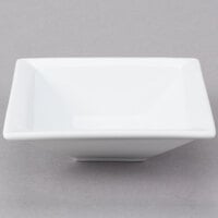 Libbey SL-11 Slate 5.5 oz. Ultra Bright White Wide Rim Square Porcelain Fruit Bowl - 36/Case