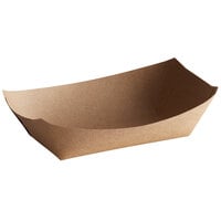 #100 1 lb. Natural Eco-Kraft Customizable Paper Food Tray - 1000/Case