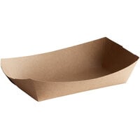 #500 5 lb. Natural Eco-Kraft Customizable Paper Food Tray - 500/Case