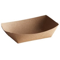#40 6 oz. Natural Eco-Kraft Customizable Paper Food Tray - 1000/Case