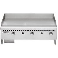 Vulcan VCRG36-M1 Natural Gas 36" Countertop Griddle with Manual Controls - 75,000 BTU