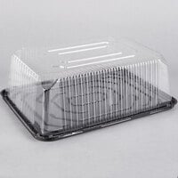 D&W Fine Pack G85-1 1/4 Size 2-3 Layer Sheet Cake Display Container with Clear Dome Lid - 80/Case