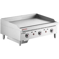 Vulcan VCRG36-T1 Natural Gas 36" Countertop Griddle with Snap-Action Thermostatic Controls - 75,000 BTU
