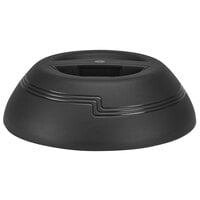 Cambro MDSD9110 Shoreline Collection Black 10 1/4" Insulated Plastic Dome Plate Cover - 12/Case