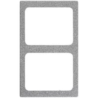 Vollrath 8244124 Miramar 2 Compartment Gray Granite Resin Adapter Plate for Vollrath 40005 Pans