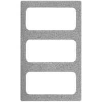 Vollrath 8244224 Miramar 3 Compartment Gray Granite Resin Adapter Plate for Vollrath 40004 Pans