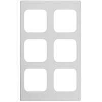 Vollrath 8244320 Miramar 6 Compartment White Stone Resin Adapter Plate for Vollrath 40003 Pans