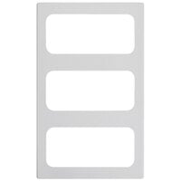 Vollrath 8244220 Miramar 3 Compartment White Stone Resin Adapter Plate for Vollrath 40004 Pans
