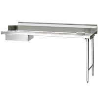 Eagle Group SDTR-72-16/3 72" Right Side 16 Gauge 304 Series Stainless Steel Soil Dish Table with Scrap Block