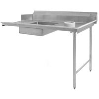 Eagle Group SDTR-60-16/3 60" Right Side 16 Gauge 304 Series Stainless Steel Soil Dish Table with Scrap Block