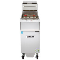 Vulcan 1VK65AF-2 PowerFry5 65-70 lb. Liquid Propane Floor Fryer with Solid State Analog Controls and KleenScreen Filtration System - 80,000 BTU