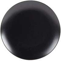 10 Strawberry Street WM-1-BLK Wazee Matte 10 1/2" Round Black Stoneware Dinner Plate - 24/Case