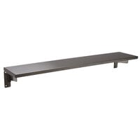 Advance Tabco TTS-6 Stainless Steel Solid Flat Tray Slide with Fixed Brackets - 10" x 93 1/8"