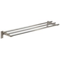 Advance Tabco TTR-6 Stainless Steel Tubular Tray Slide with Fixed Brackets - 10" x 93 1/8"