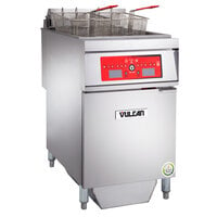 Vulcan 1ER85CF-2 85 lb. Electric Floor Fryer with Computer Controls and KleenScreen Filtration - 480V, 3 Phase, 24 kW