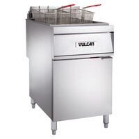 Vulcan 1ER85A-2 85 lb. Electric Floor Fryer with Analog Controls - 480V, 3 Phase, 24 kW