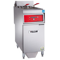 Vulcan 1ER50DF-2 50 lb. Electric Floor Fryer with Digital Controls and KleenScreen Filtration - 480V, 3 Phase, 17 kW