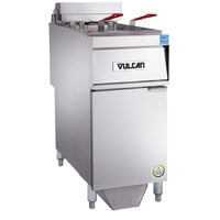 Vulcan 1ER50AF-2 50 lb. Electric Floor Fryer with Analog Controls and KleenScreen Filtration - 480V, 3 Phase, 17 kW