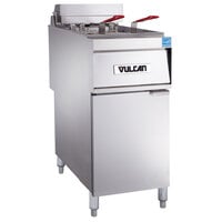 Vulcan 1ER50A-2 50 lb. Electric Floor Fryer with Analog Controls - 480V, 3 Phase, 17 kW