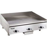Vulcan RRE36E 36" Electric Countertop Griddle with Rapid Recovery Plate and Snap-Action Thermostatic Controls - 208V, 3 Phase, 16.2 kW