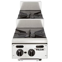 Vulcan VHP212U Natural Gas 12" 2 Burner Step Up Countertop Range - 60,000 BTU