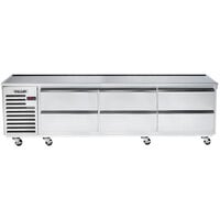 Vulcan VR96 96" 6 Drawer Remote Cooled Refrigerated Chef Base