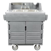 Cambro KSC402191 Granite Gray CamKiosk Portable Self-Contained Hand Sink Cart - 110V