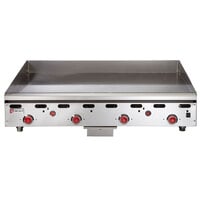 Wolf ASA48-30-LP Liquid Propane 48" Countertop Griddle with Snap-Action Thermostatic Controls and Extra Deep Plate - 108,000 BTU