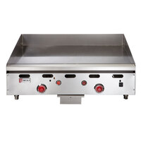 Wolf ASA24-30-LP Liquid Propane 24" Countertop Griddle with Snap-Action Thermostatic Controls and Extra Deep Plate - 54,000 BTU