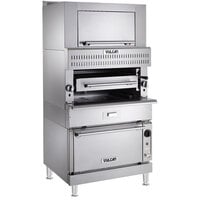 Vulcan VIR1SF-LP Liquid Propane Upright Infrared Broiler with Standard Oven Base and Finishing Oven - 150,000 BTU