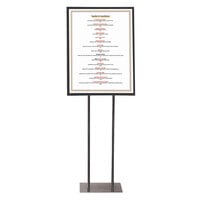 Aarco PHSIB 22 1/4" x 59 1/2" Black Double Sided Freestanding Poster / Sign Holder
