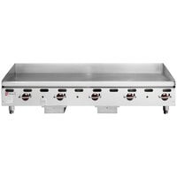 Wolf by Vulcan AGM60-NAT Natural Gas 60 inch Heavy-Duty Gas Countertop Griddle with Manual Controls - 135,000 BTU
