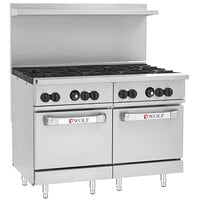 Wolf C48SS-8BN Challenger XL Series Natural Gas 48" Range with 8 Burners and 2 Standard Ovens - 286,000 BTU