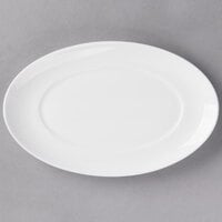 10 Strawberry Street RPM-8 Ricard 8 3/8" x 5 1/4" White Oval Porcelain Salad Plate - 48/Case
