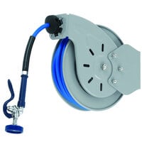 T&amp;S Stainless Steel Open Hose Reel with Hose and High Flow Spray Valve