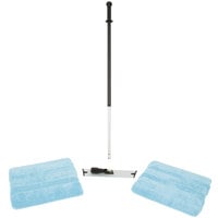 Lavex 18" Microfiber Wet / Dry Mop Kit with 12 Blue Pads