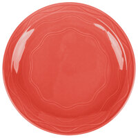 Libbey 903034011 Cantina 10 1/4" Cayenne Carved Porcelain Round Plate - 12/Case