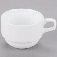 Libbey 911194022 Reflections 4 oz. Aluma White Porcelain Stackable Espresso Cup - 36/Case