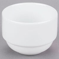 Libbey 911194038 Reflections 8 oz. Aluma White Porcelain Stackable Bouillon - 36/Case