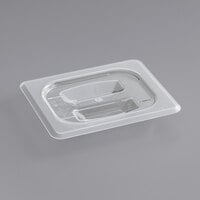 Cambro 80CWCH135 Camwear 1/8 Size Clear Polycarbonate Handled Lid
